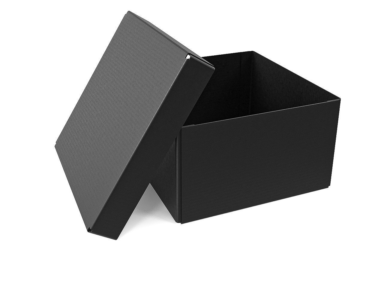 Cardboard box black 07 Low-poly 3D model_9