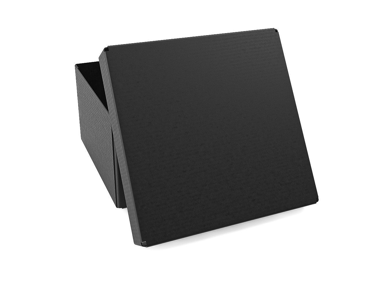 Cardboard box black 07 Low-poly 3D model_5