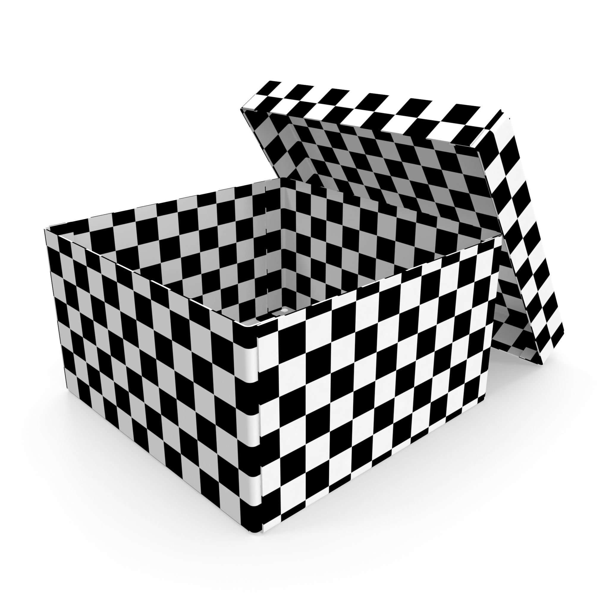 Cardboard box black 07 Low-poly 3D model_18
