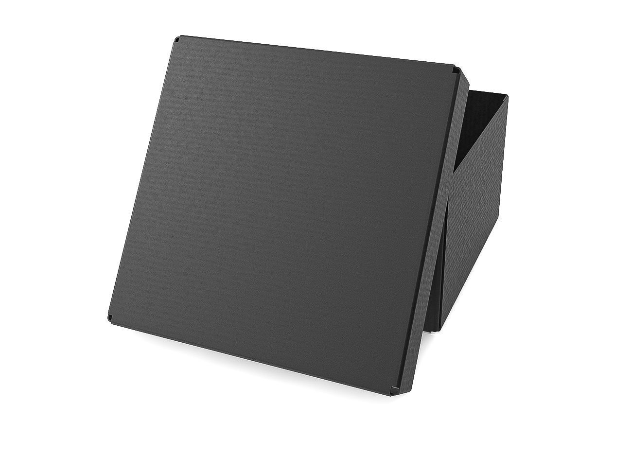 Cardboard box black 07 Low-poly 3D model_7