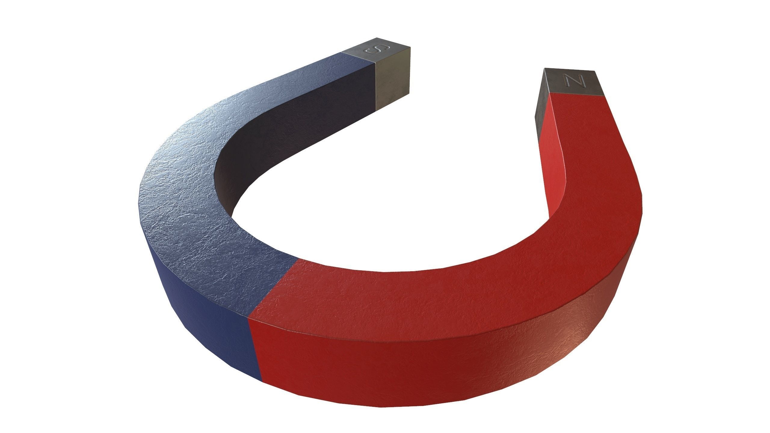 Horseshoe Magnet 3D Model PBR AR VR Low-poly 3D model_5