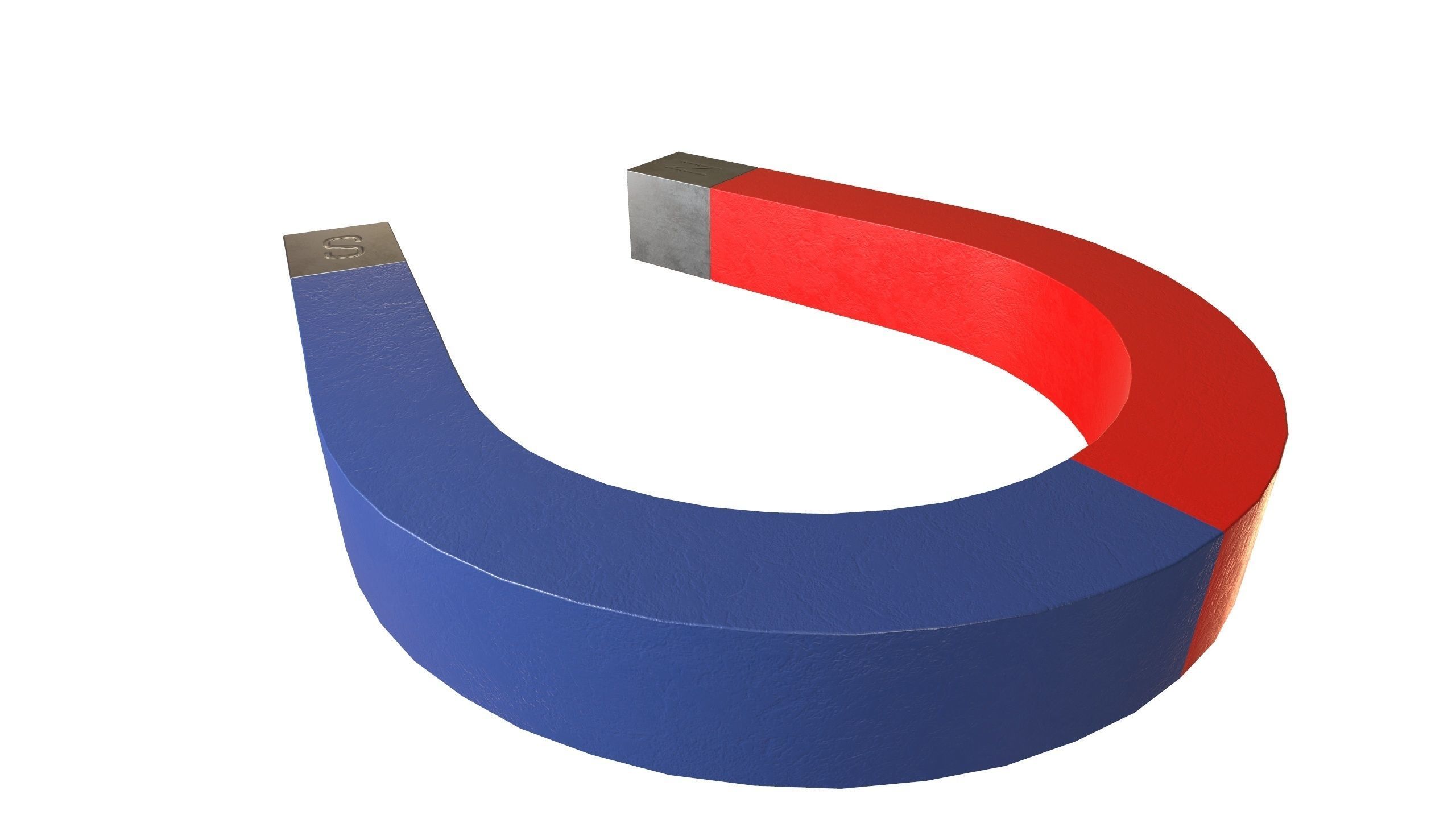 Horseshoe Magnet 3D Model PBR AR VR Low-poly 3D model_4