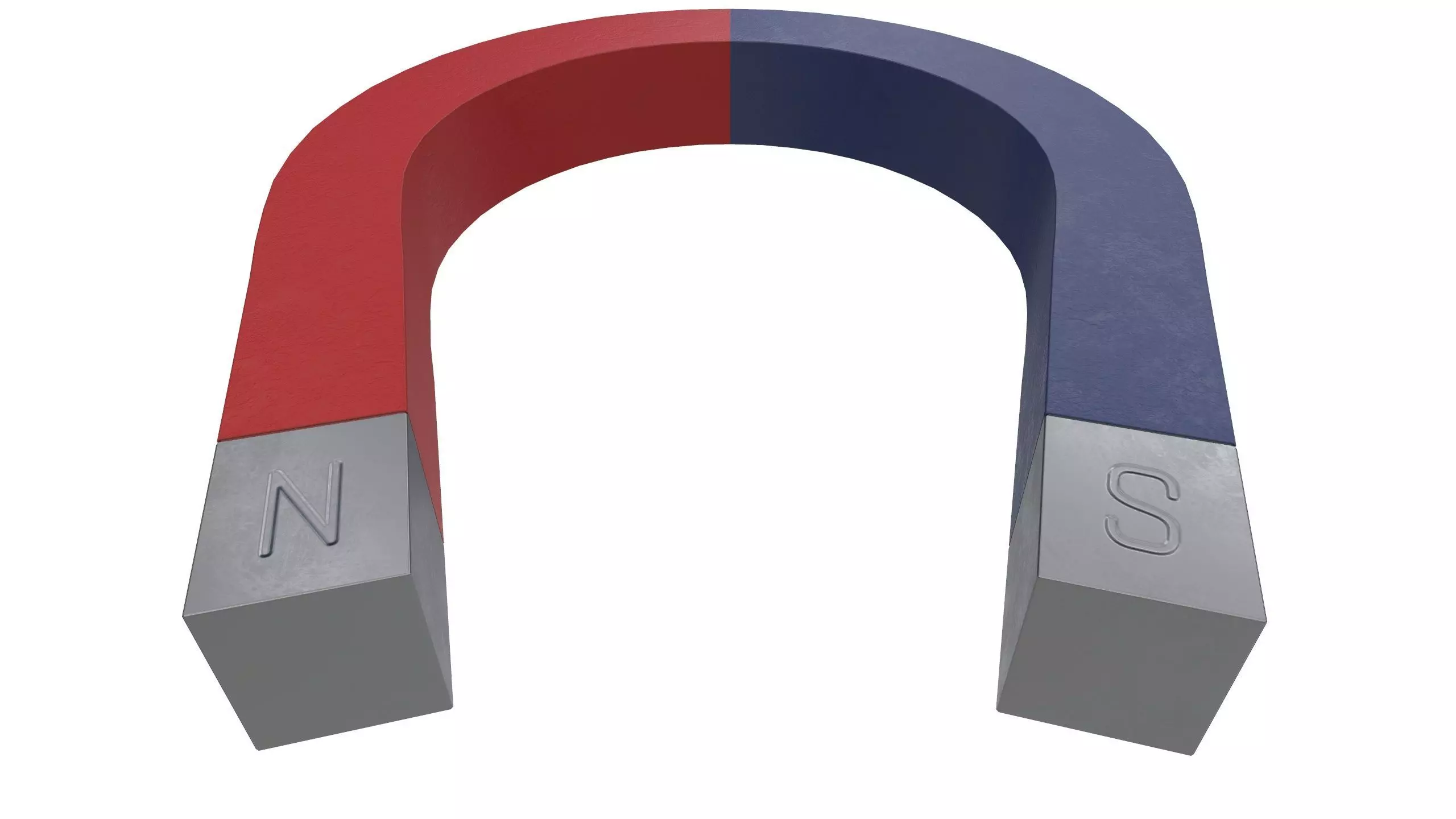 Horseshoe Magnet 3D Model PBR AR VR Low-poly 3D model_0