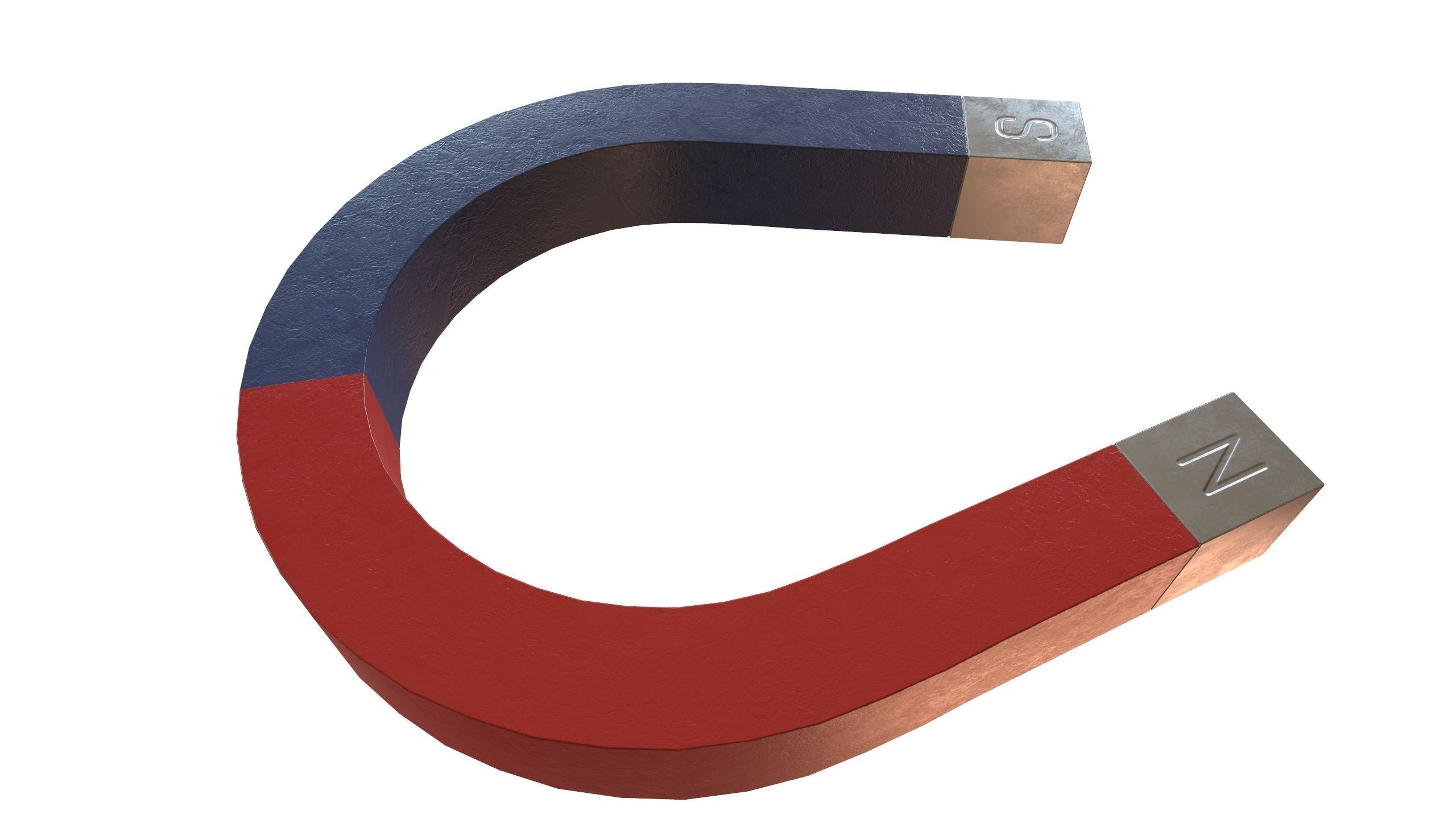 Horseshoe Magnet 3D Model PBR AR VR Low-poly 3D model_6