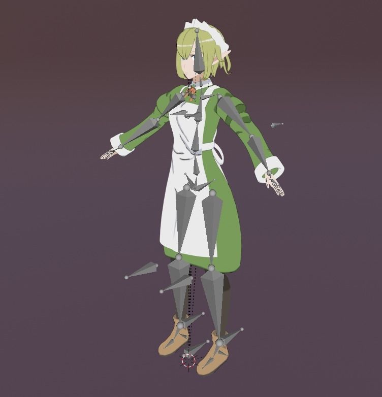 Anime Model Ryuu Lion Midle-poly for render Low-poly 3D model_8