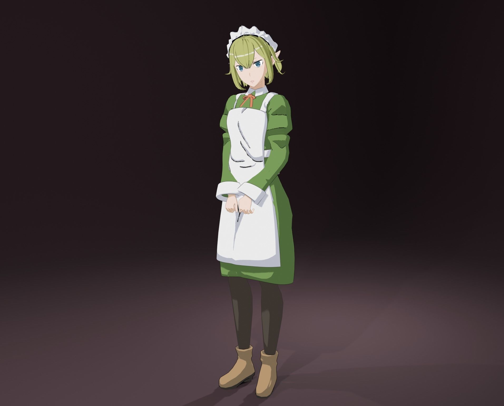 Anime Model Ryuu Lion Midle-poly for render Low-poly 3D model_4