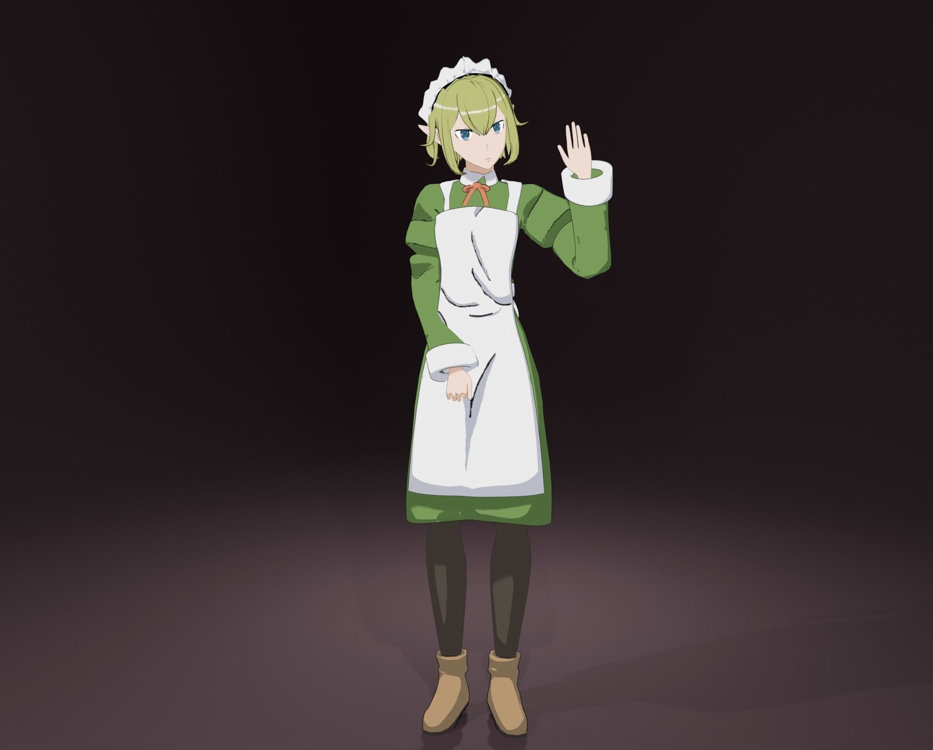 Anime Model Ryuu Lion Midle-poly for render Low-poly 3D model_5