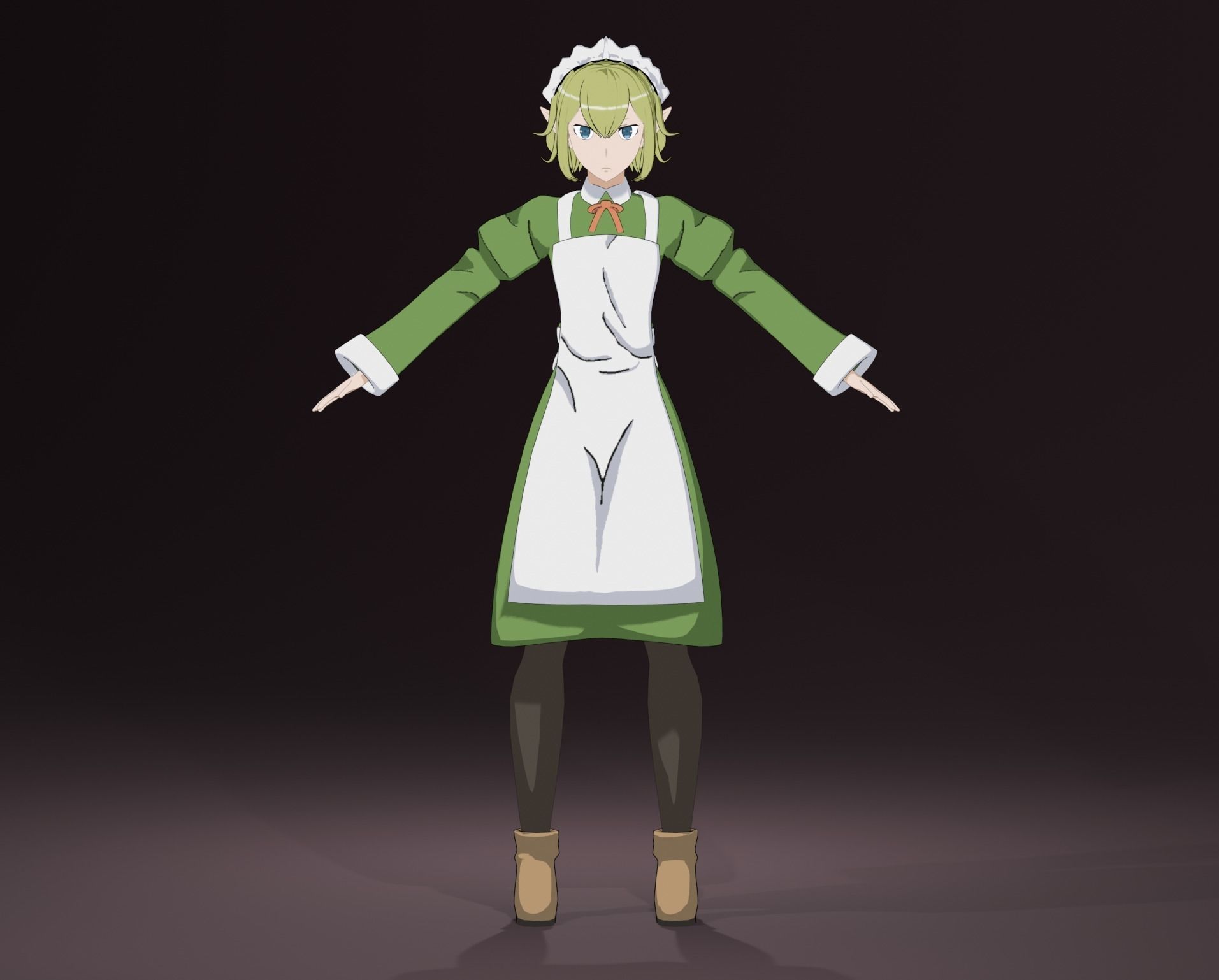 Anime Model Ryuu Lion Midle-poly for render Low-poly 3D model_6