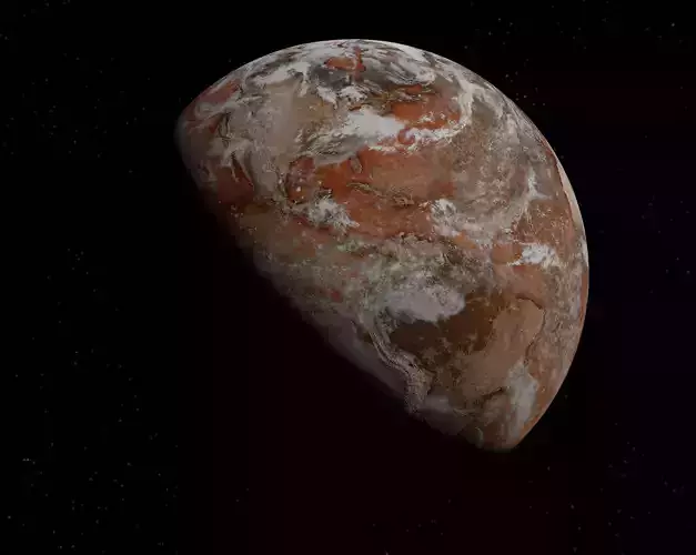 Dried up planet earth