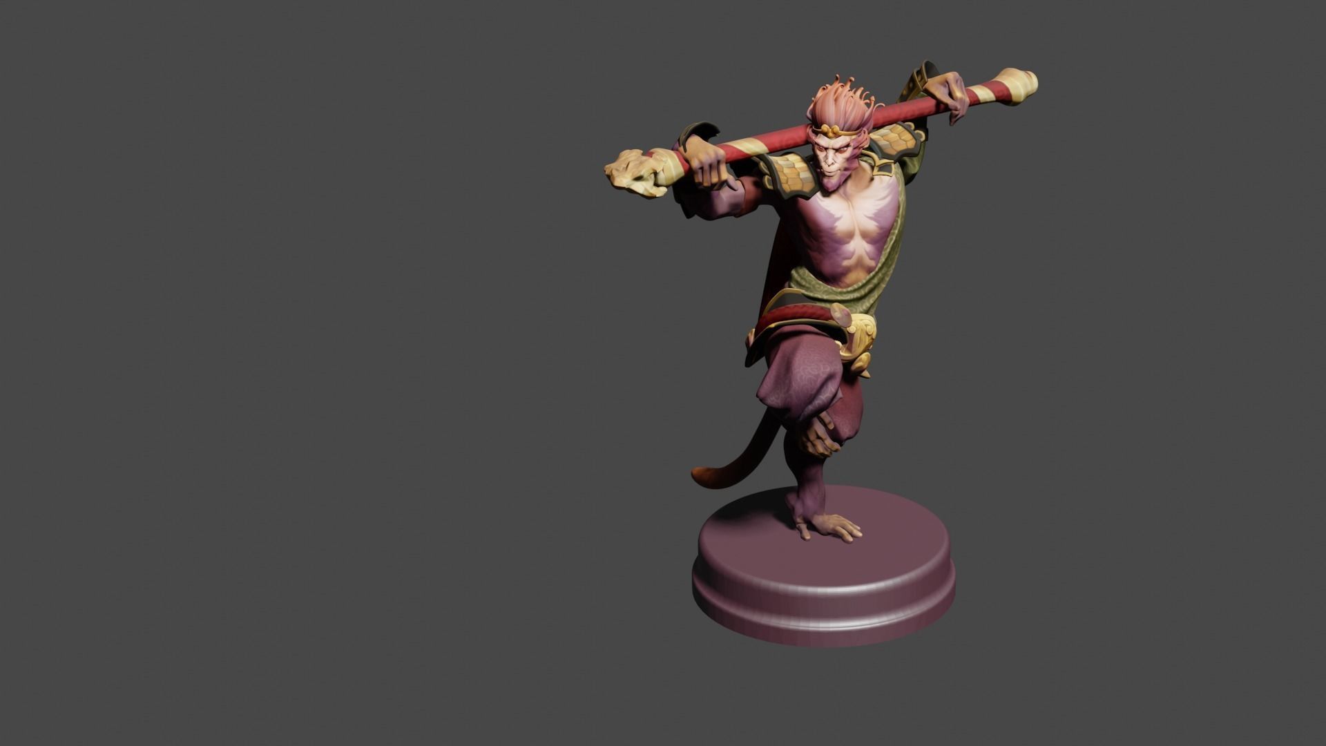 Monkey King Printable from Dota2 3D print model_1