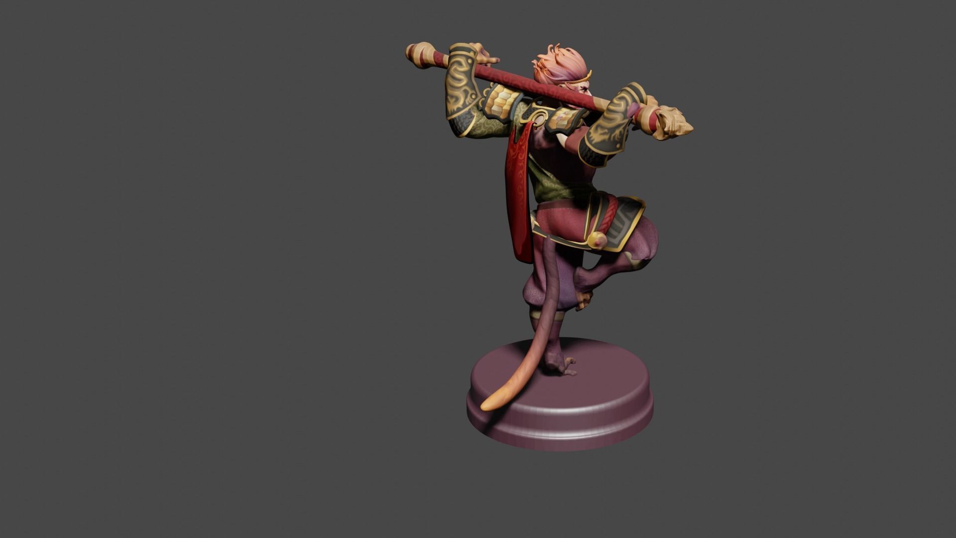 Monkey King Printable from Dota2 3D print model_2