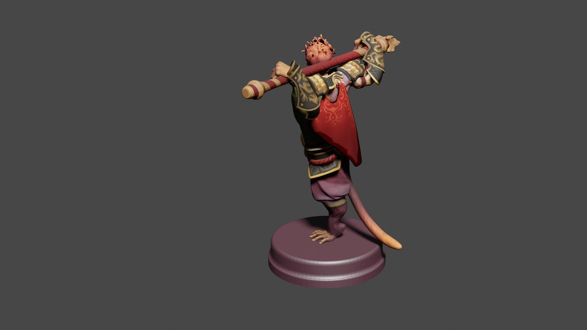 Monkey King Printable from Dota2 3D print model_3