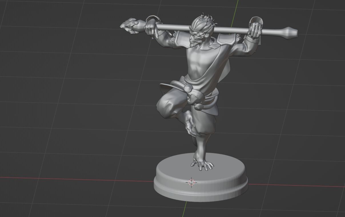 Monkey King Printable from Dota2 3D print model_4
