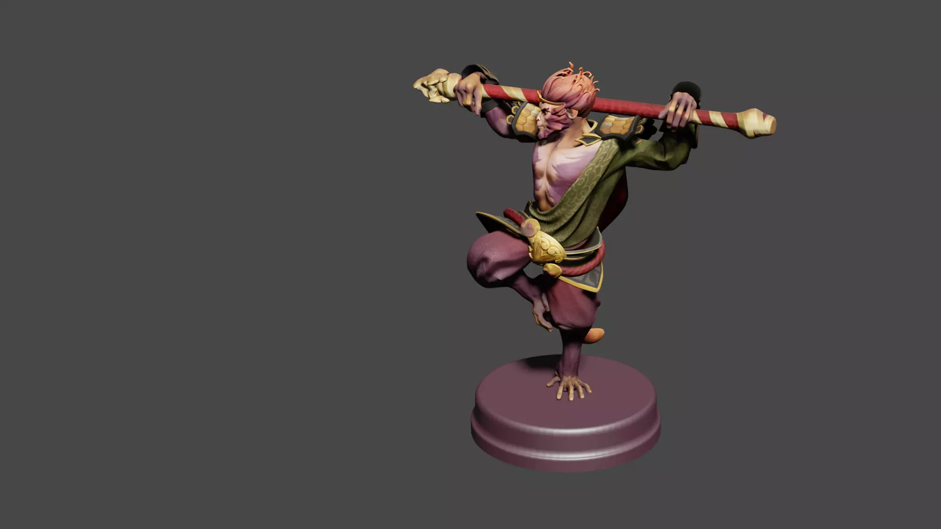 Monkey King Printable from Dota2 3D print model_0