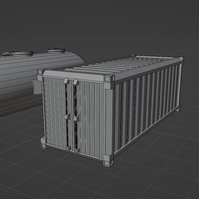 Lowpoly Scifi Vehicle Truck KitBash Low-poly 3D model_14