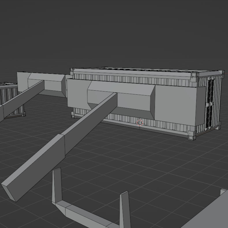 Lowpoly Scifi Vehicle Truck KitBash Low-poly 3D model_15