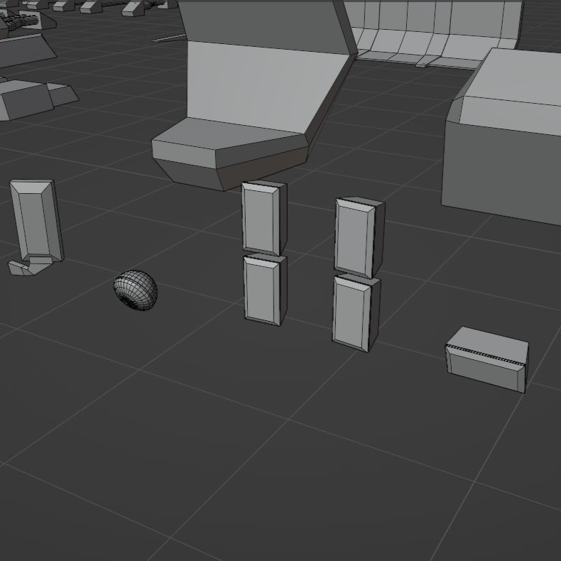 Lowpoly Scifi Vehicle Truck KitBash Low-poly 3D model_13