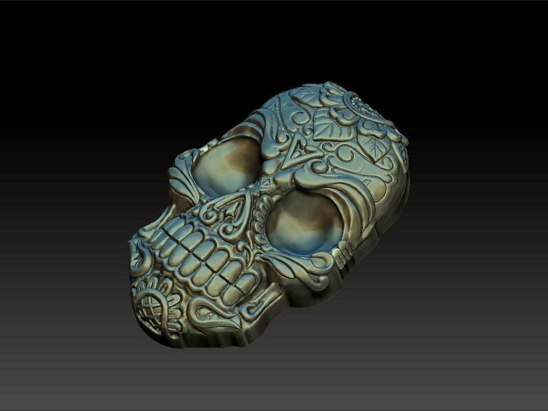 Skull bone ring 3D print model_7
