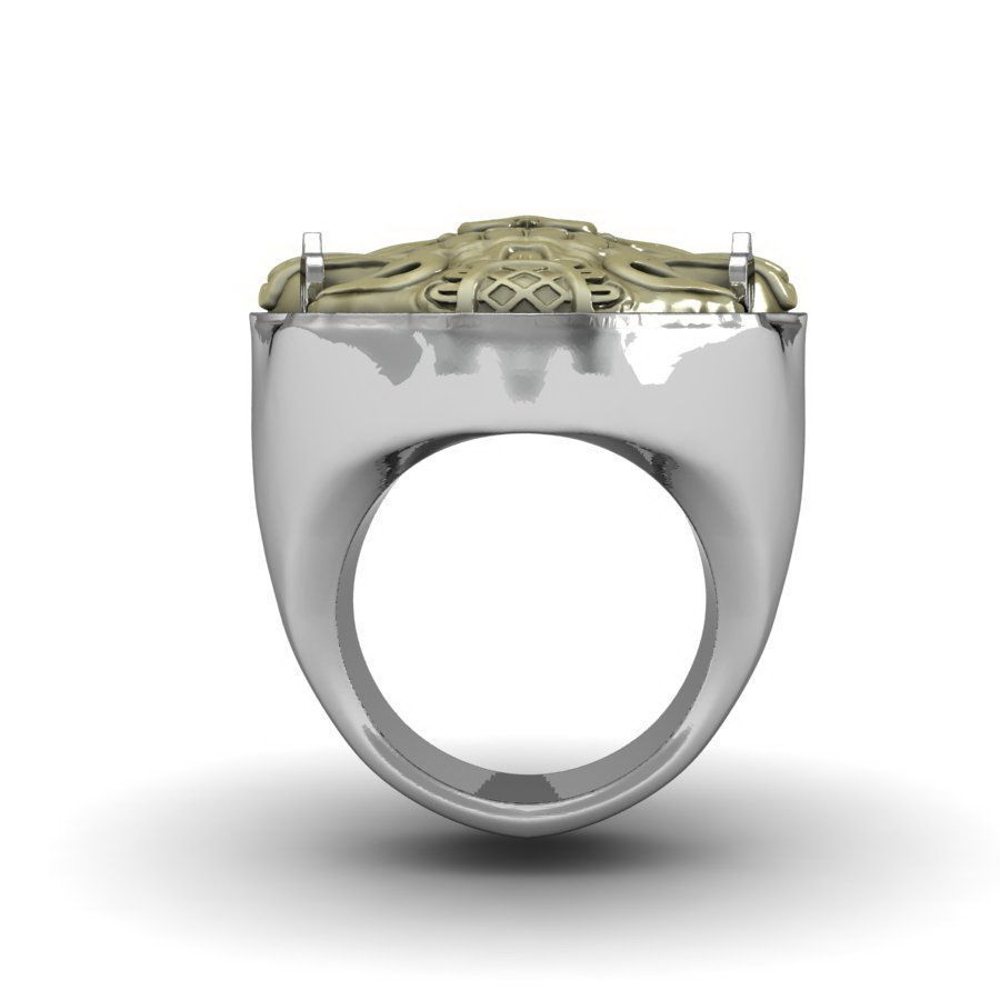 Skull bone ring 3D print model_12