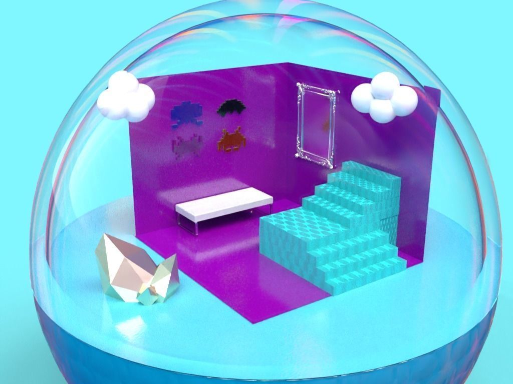 glassy home 3D model_3