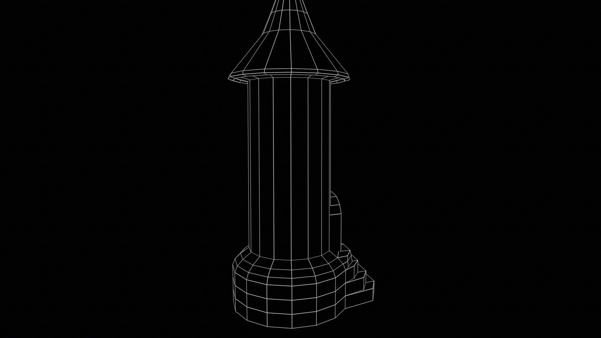 Medieval tower-3 Low-poly 3D model_19