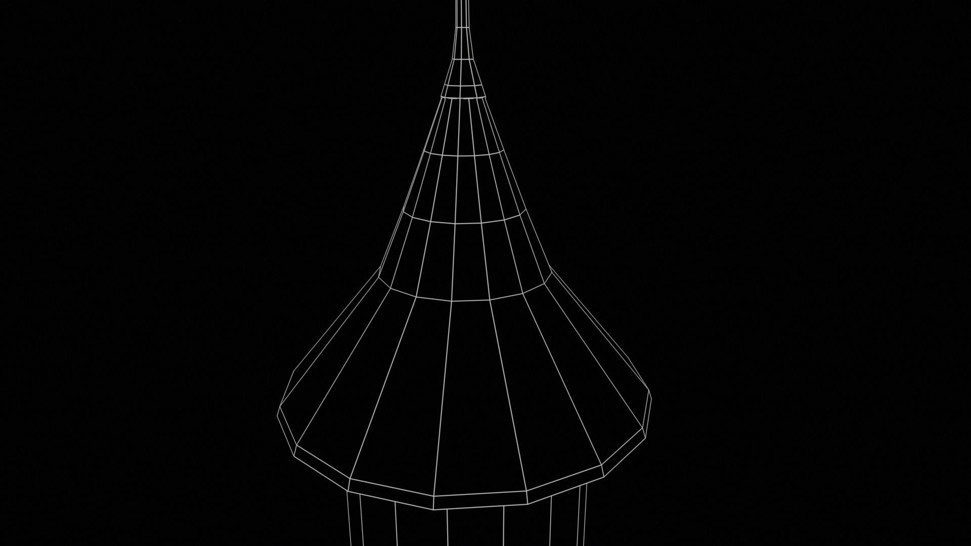 Medieval tower-3 Low-poly 3D model_17