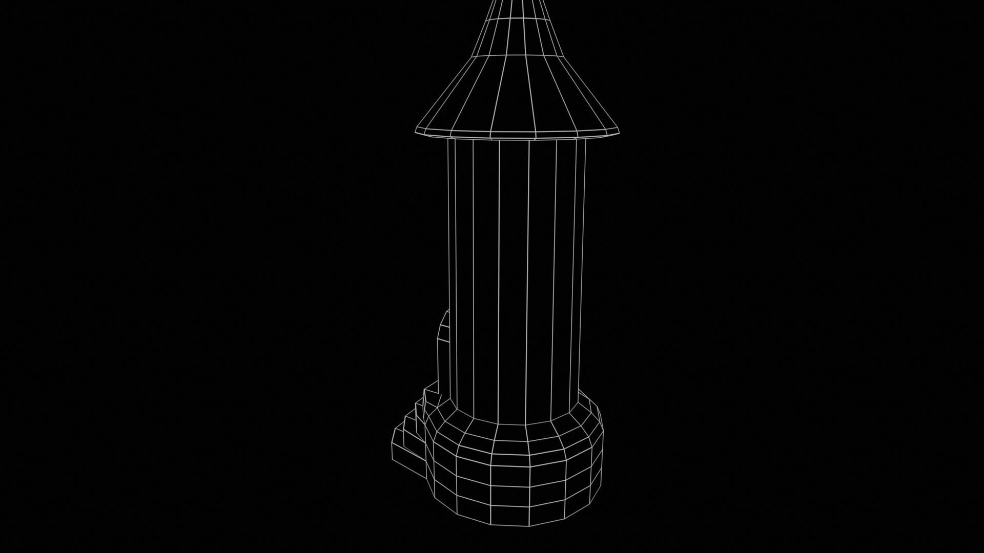 Medieval tower-3 Low-poly 3D model_20