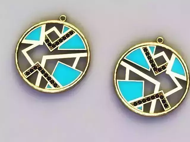 Enameled Geometric set 