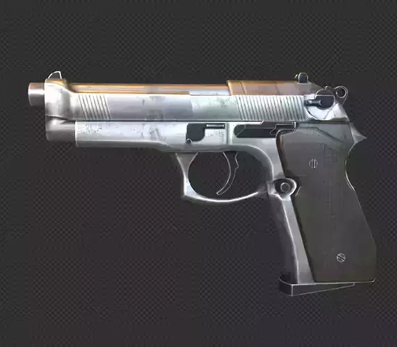 Pistol silver gun