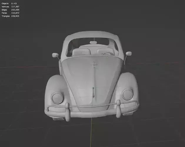 volkswagen beetle l300 1963 Low-poly 3D model