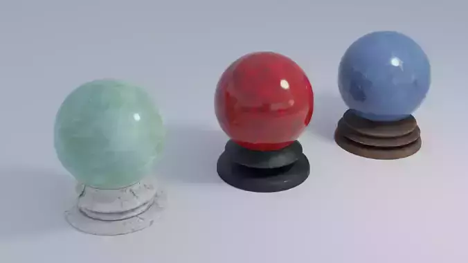 Fortune Teller Crystal Ball Set 4k Low-poly 3D model