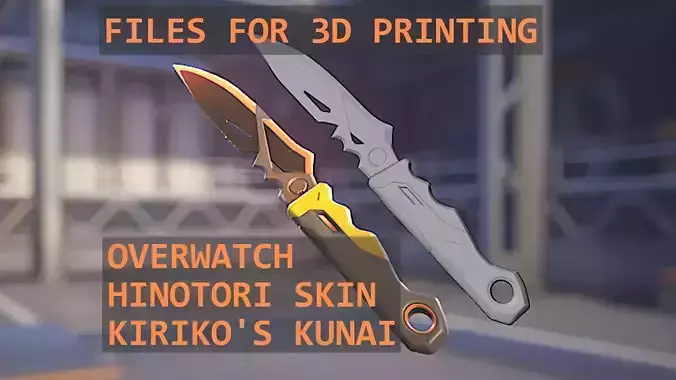 Overwatch - Hinotori Kiriko kunai 3D print model