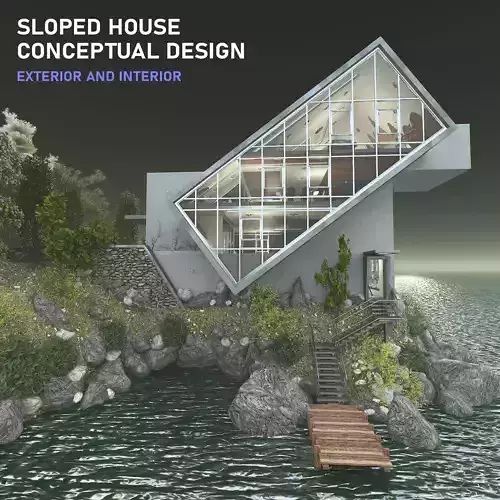 SLOPED HOUSE 3D model