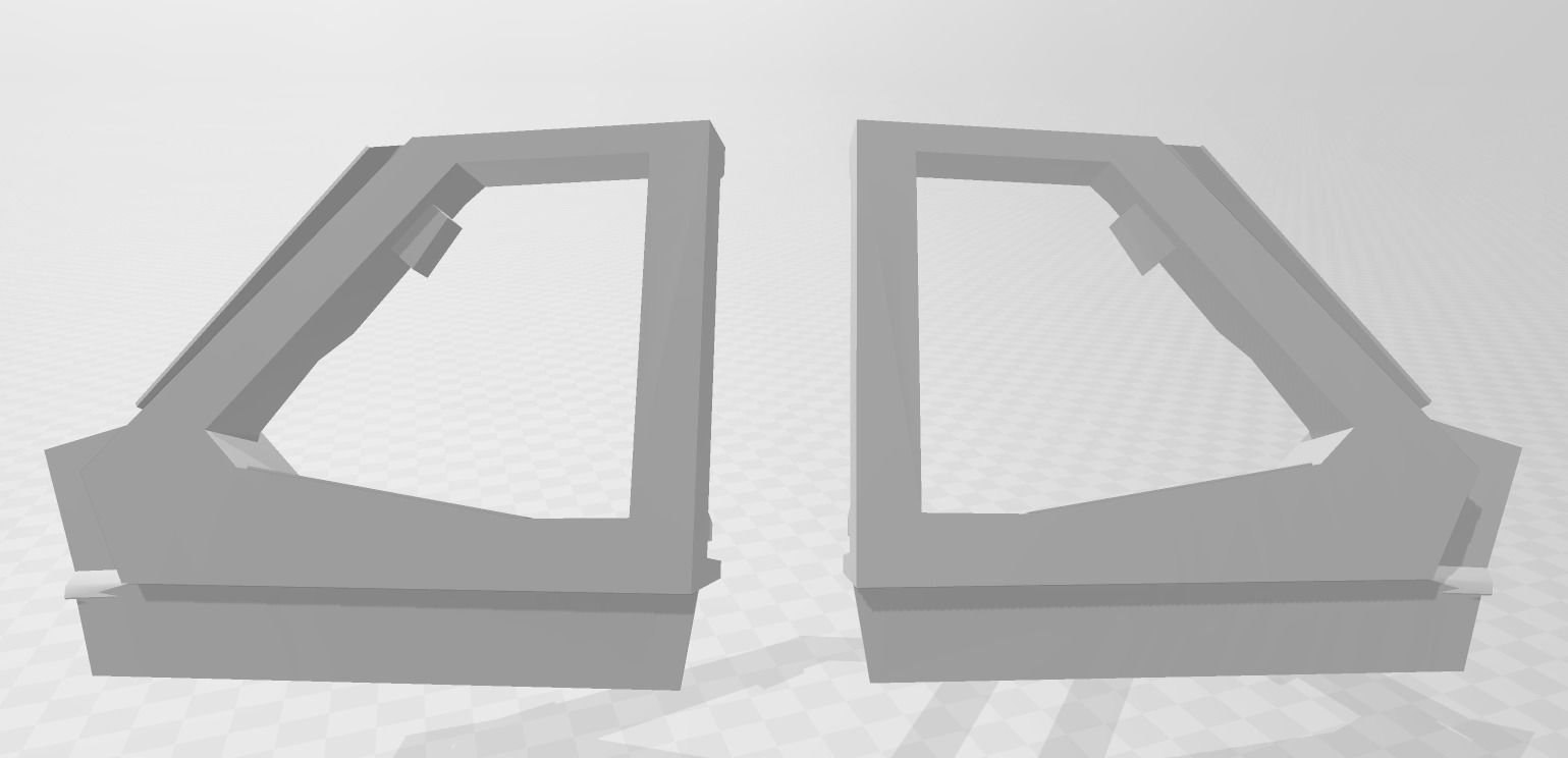 a320 front and side windows 3D print model_1