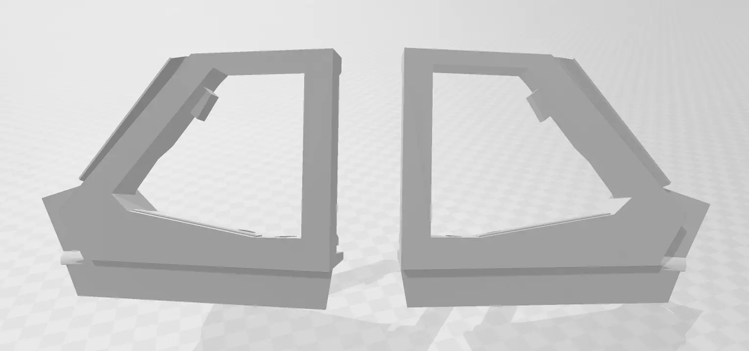 a320 front and side windows 3D print model_0