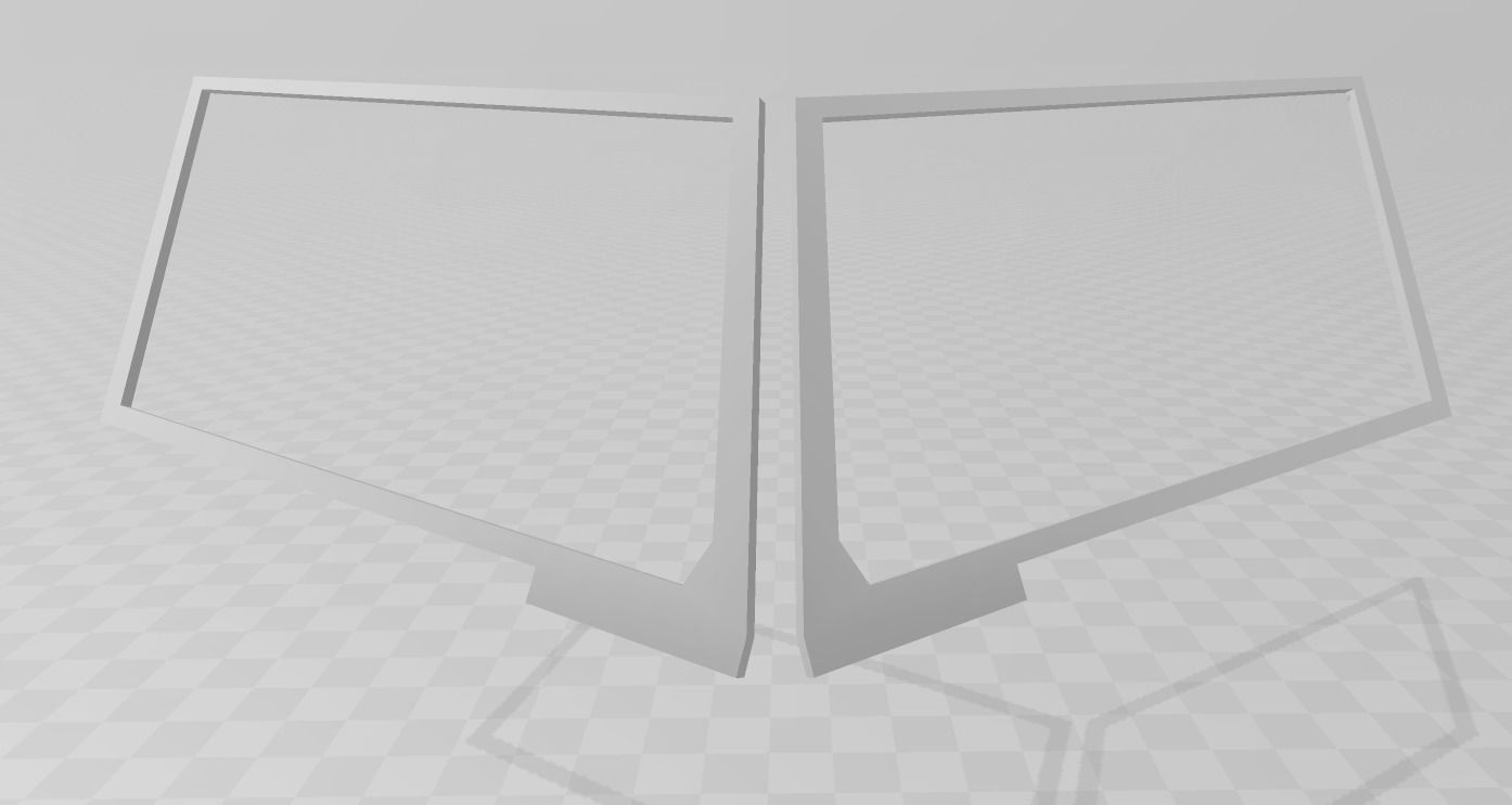 a320 front and side windows 3D print model_2