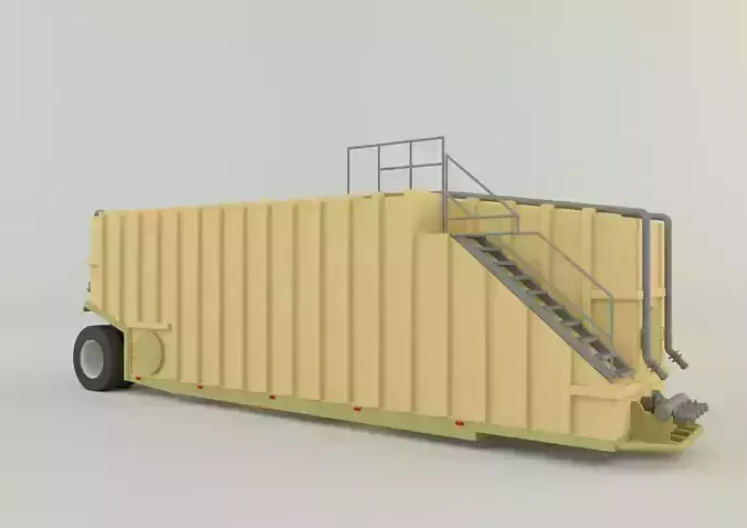 Frac Tank trailer model 3D model