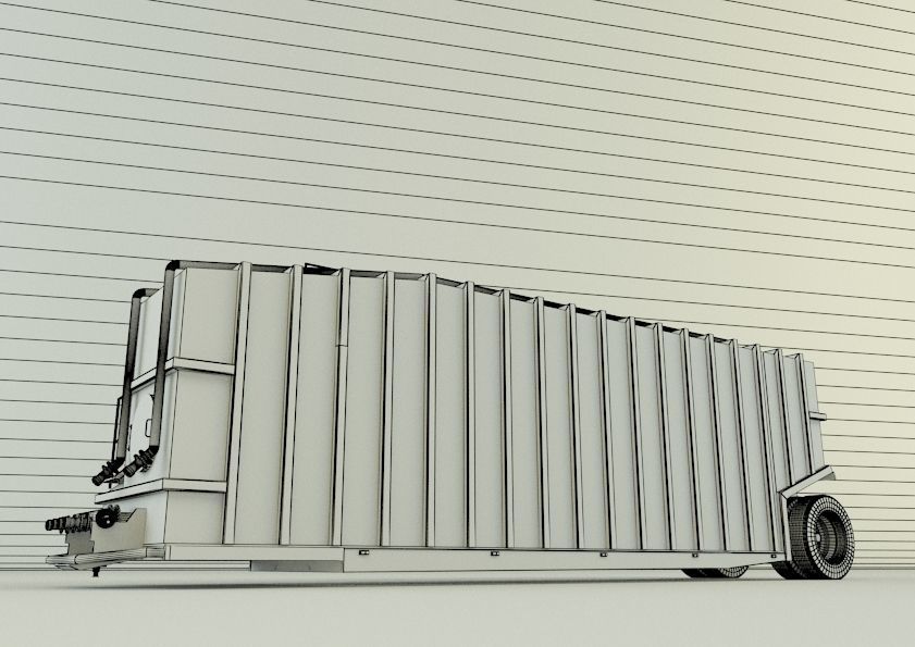 Frac Tank trailer model 3D model | CGTrader