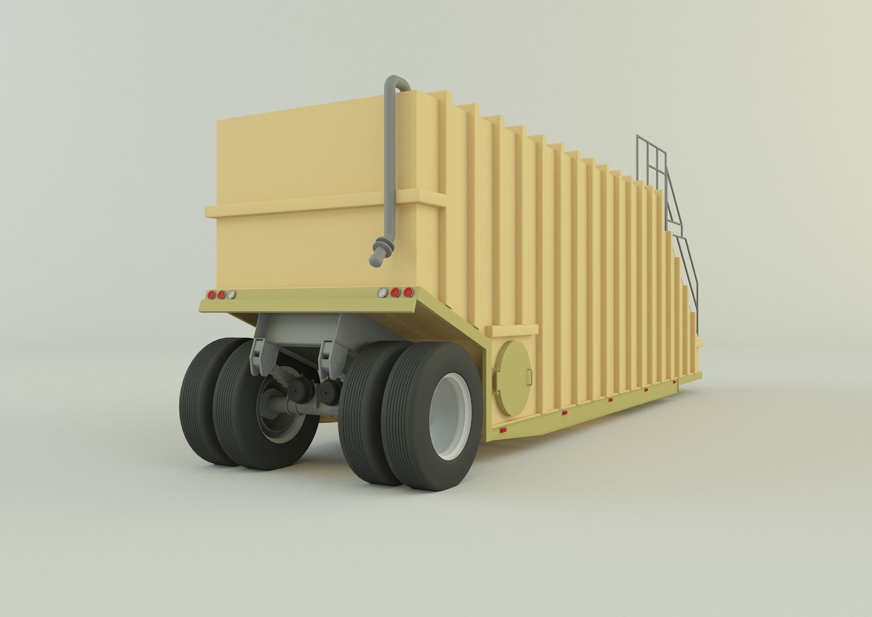 Frac Tank trailer model 3D model | CGTrader