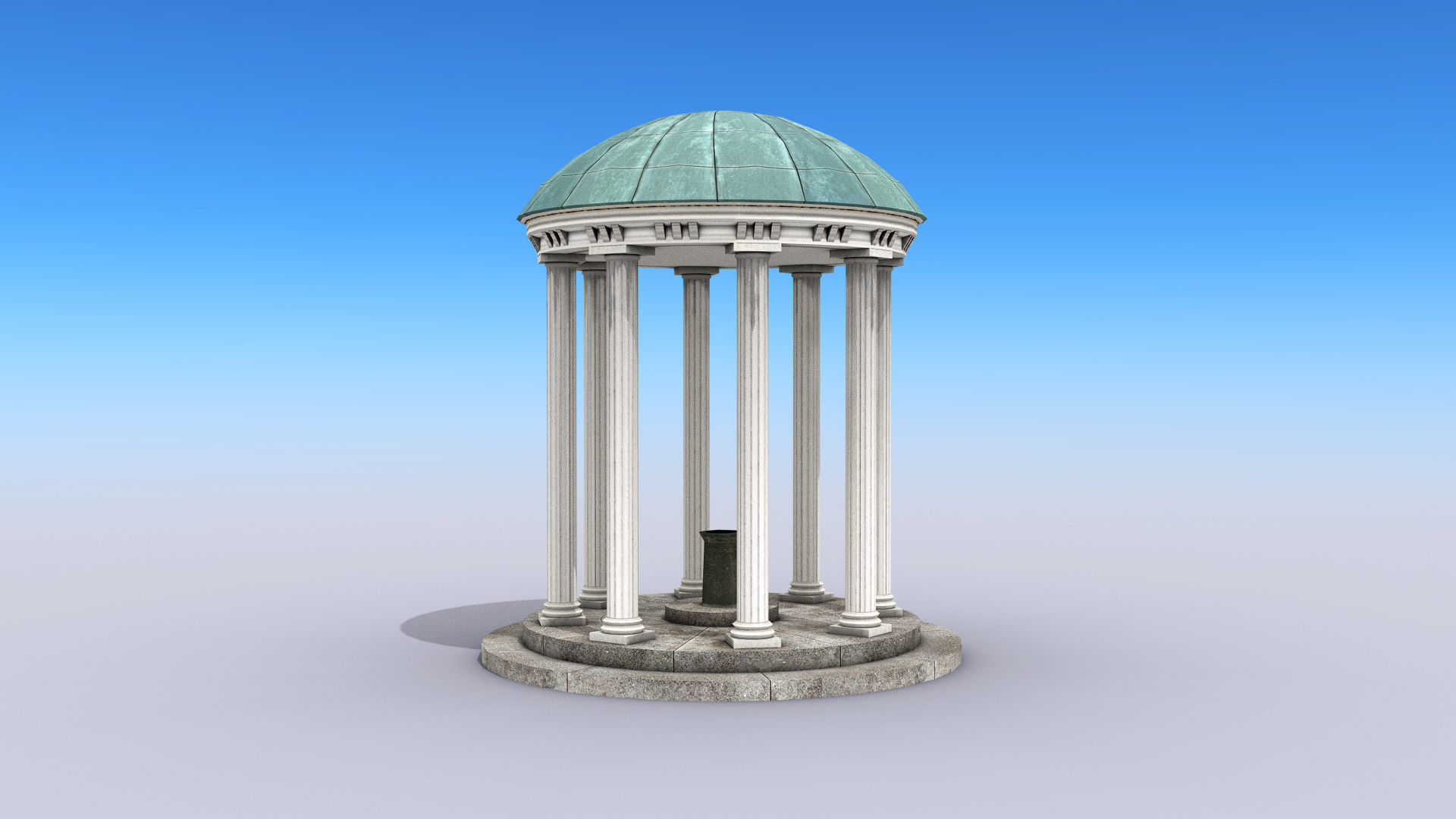Old Well Low-poly 3D model_1