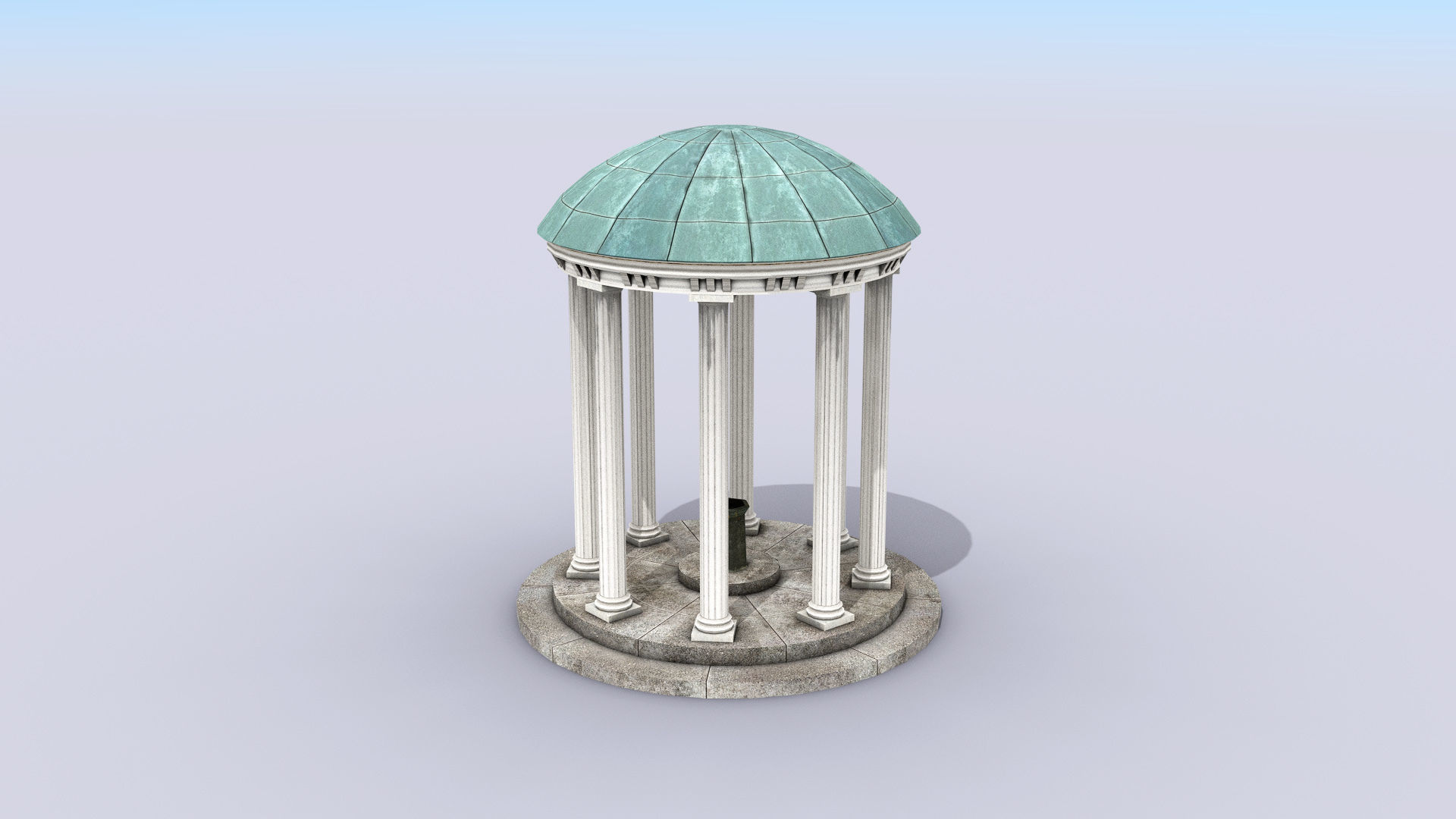 Old Well Low-poly 3D model_3