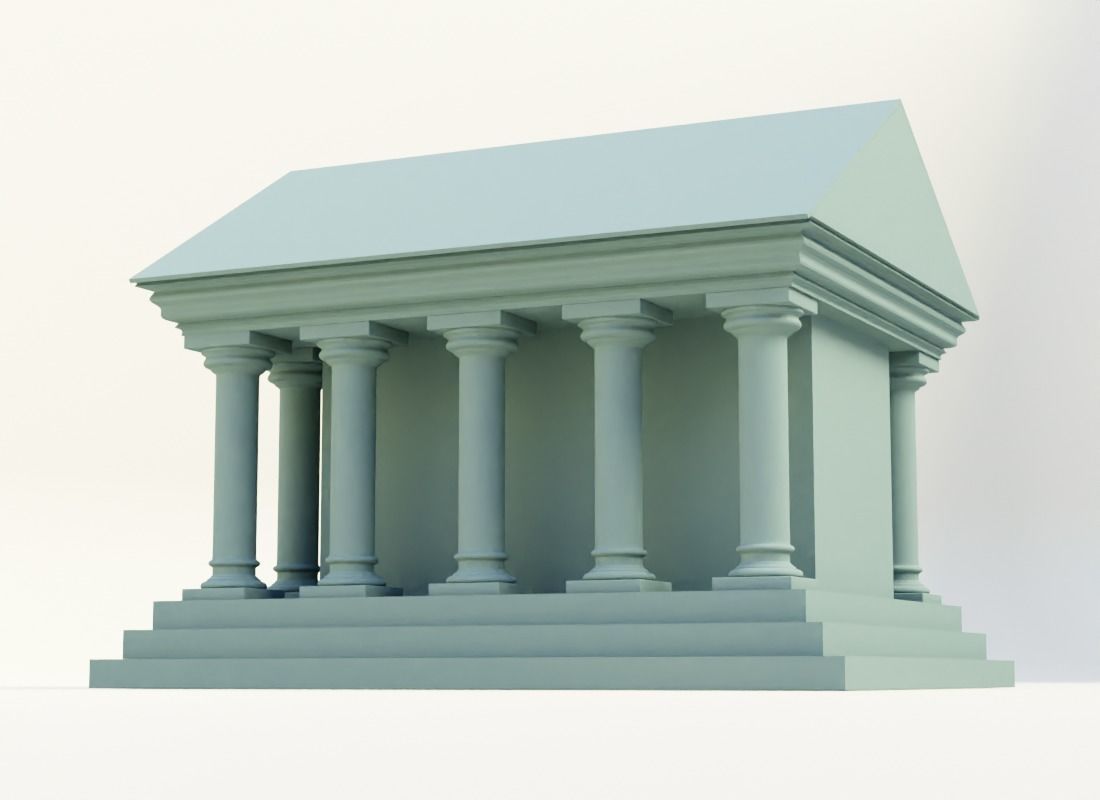 3D Game ready Bank Illustration Cartoon Model Low-poly 3D model_9