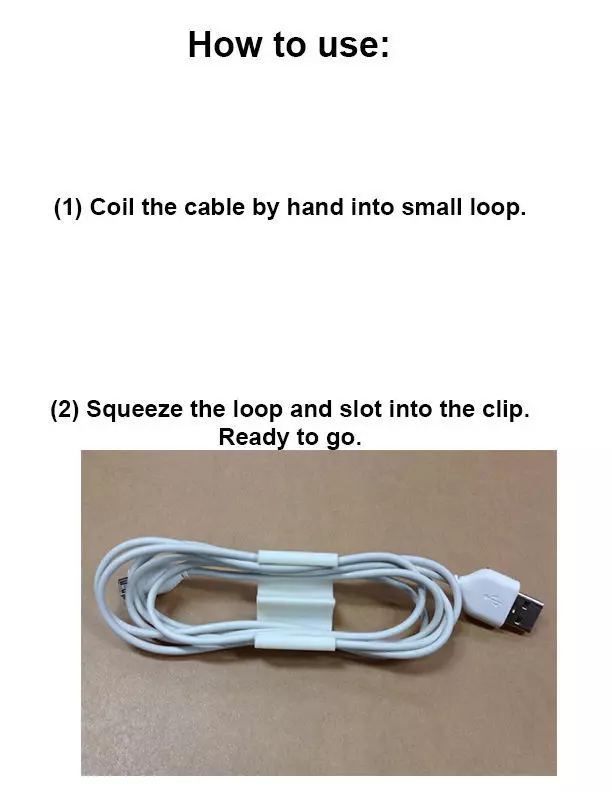 Phone Cord Clip 3D print model_0