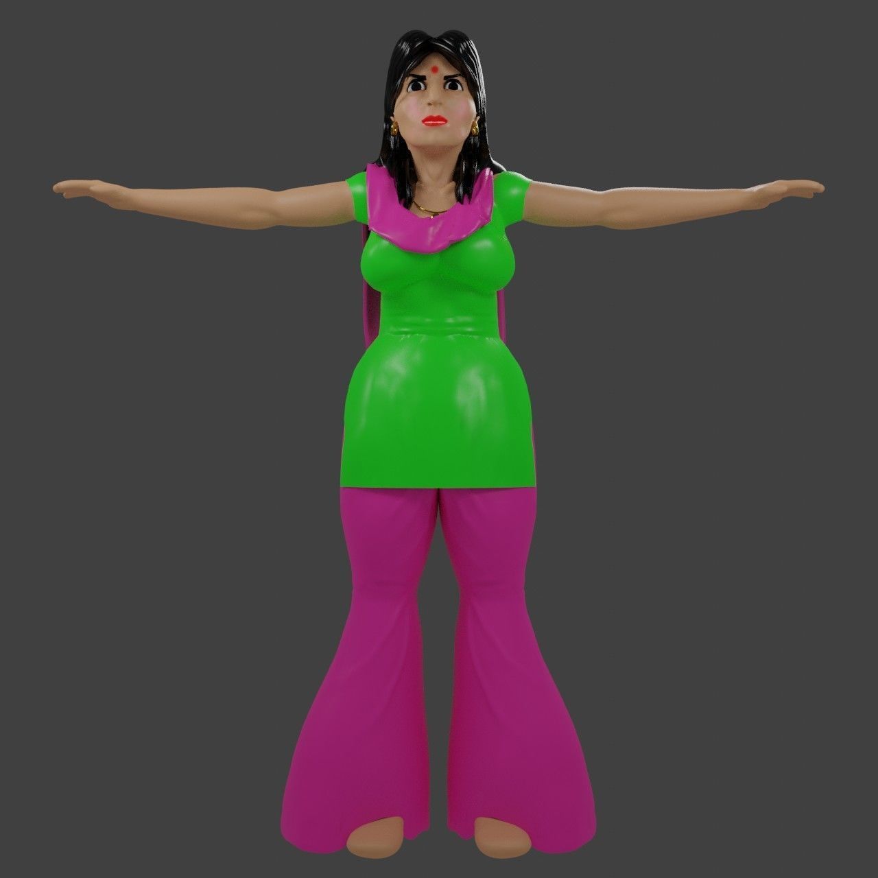 Indian Female 3D Model 3D model_2