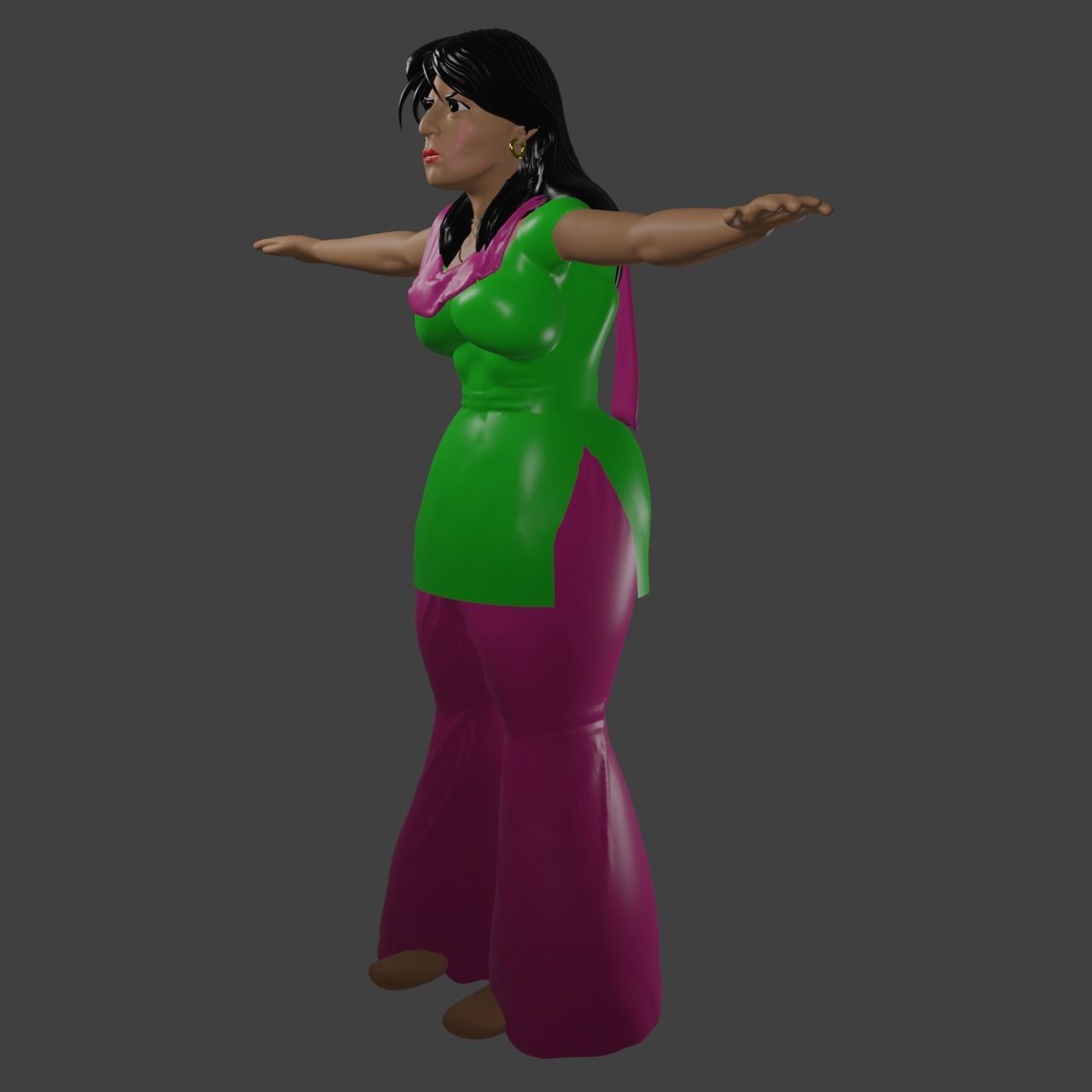 Indian Female 3D Model 3D model_4