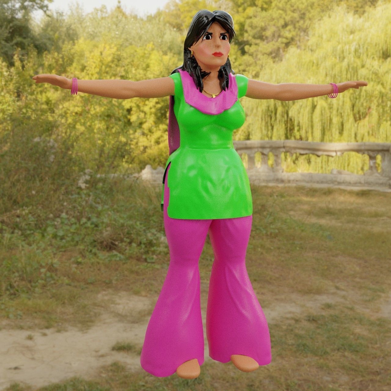 Indian Female 3D Model 3D model_3