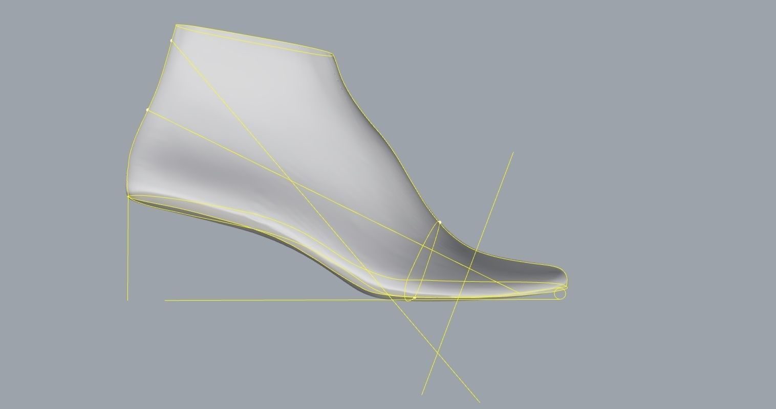 Technical Female Shoe Last  3D print model_7