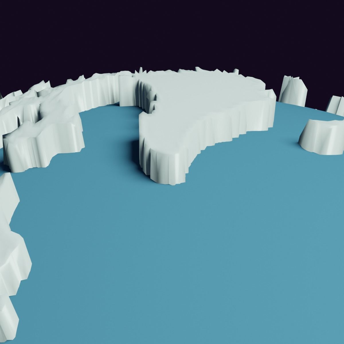 Earth 3D Model Game Ready Cartoon Illustration Low-poly 3D model_5