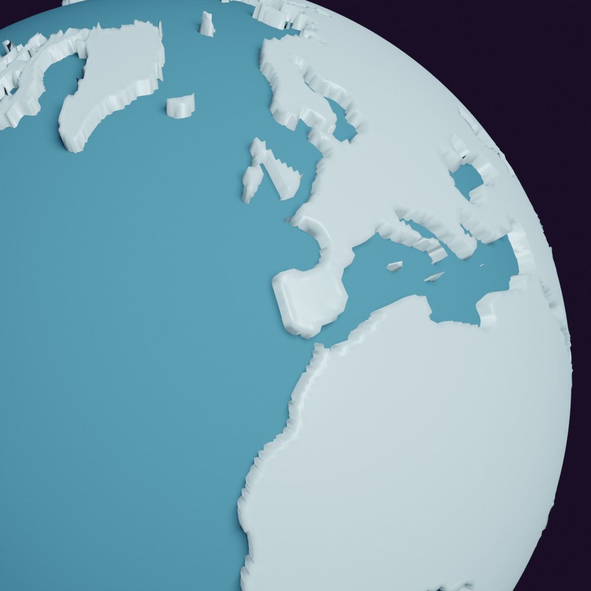 Earth 3D Model Game Ready Cartoon Illustration Low-poly 3D model_8