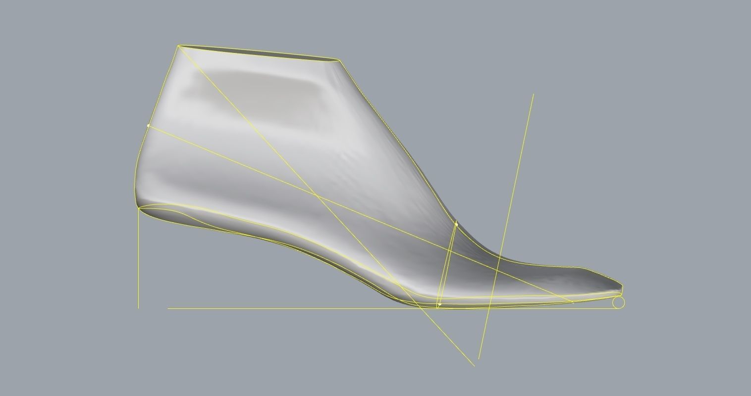 Technical Female Shoe Last  3D print model_7